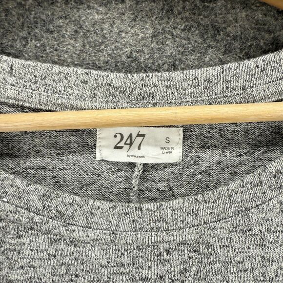 Maurices Sweater Pullover Women S Small Gray Striped Sequin Knit Long Sleeve - Picture 3 of 7